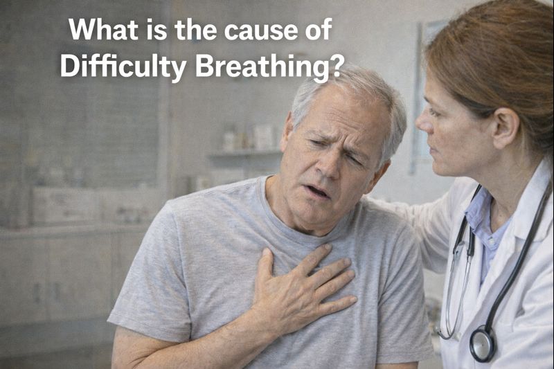 What is the cause of difficulty breathing