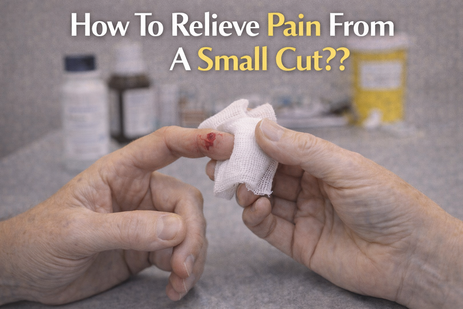 How To Relieve Pain From A Small Cut?