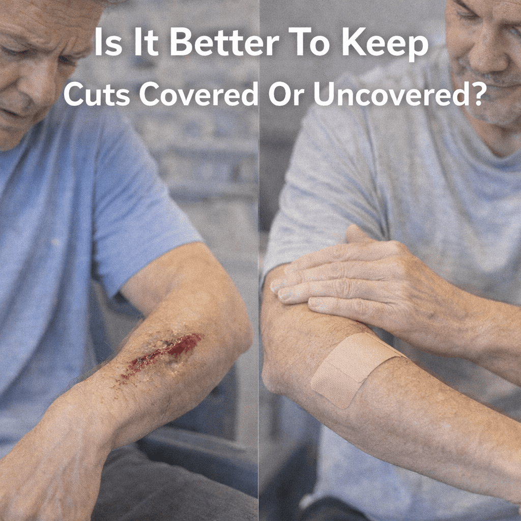 all cuts should be covered with a waterproof dressing Aqua Cover