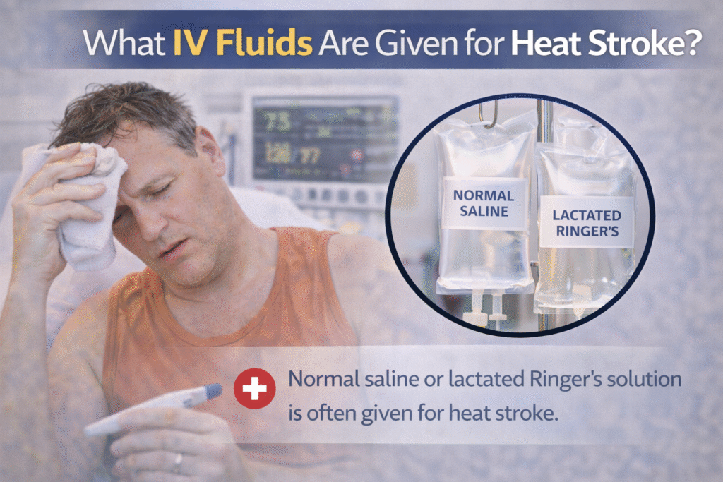 What IV Fluids Are Given for Heat Stroke?