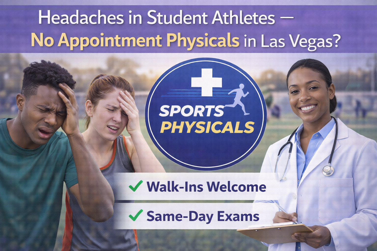 Headaches in Student Athletes — No Appointment Physicals in Las Vegas